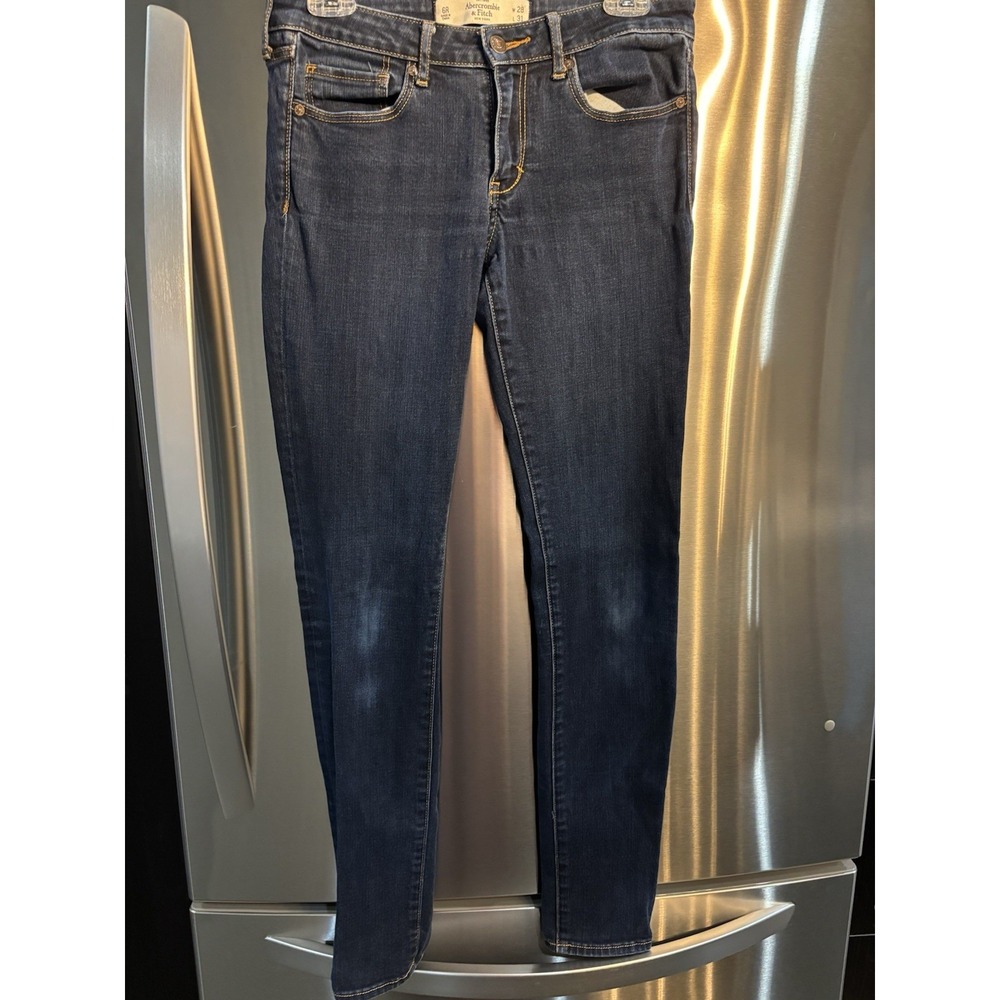 Abercrombie & Fitch Super Skinny Dark Jean Women 28/6 (28.5X31 )‎ High Rise
